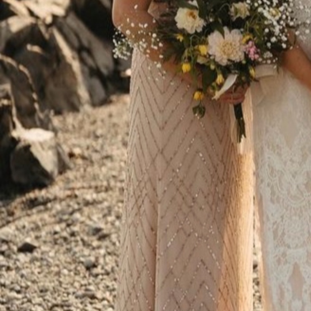 BHLDN blush sequin dress - Picture 3 of 4